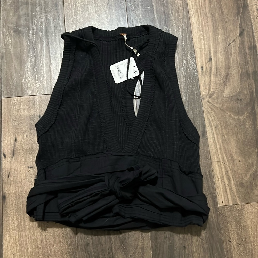 Free People Tie V Neck Tank
